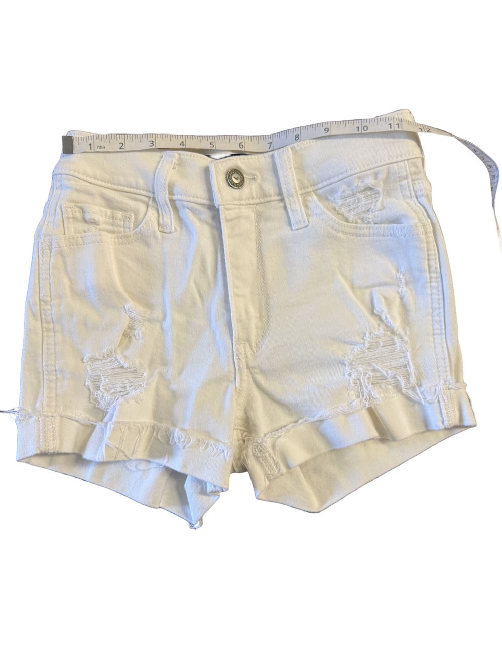 Hollister White Women's Denim Cutoff Shorts